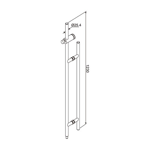 Cylinder Pull Handle with Lock (OF-H-1)