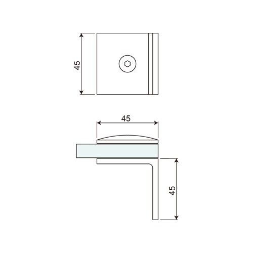 Wall Mount 90 Degree L Shape Fixed Bracket