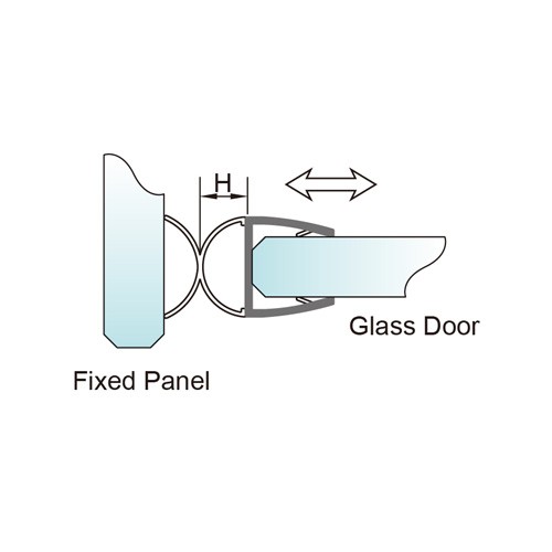 6-12mm Glass Door PVC Seal - No Glue Required (PS-11C)