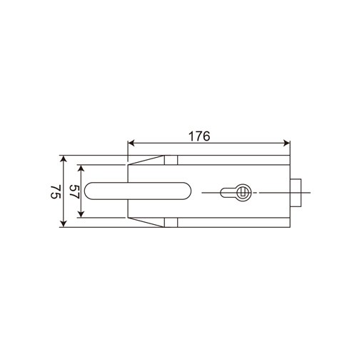 Glass to Wall Lever Lockset (LHL-004)