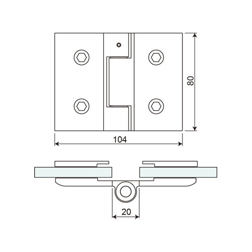 Glass to Glass Free Swinging Bifold Hinge with Cover (SH-S21B)