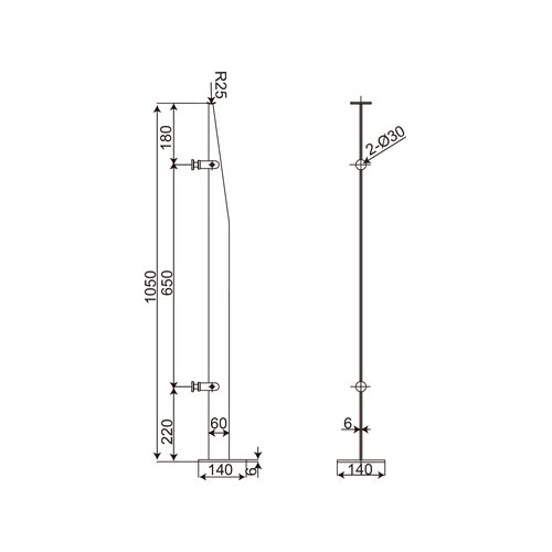 Modern Style Glass Handrail (ST-003)