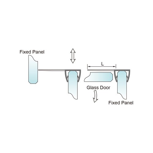 6-12mm Glass Door PVC Seal - No Glue Required (PS-13C)