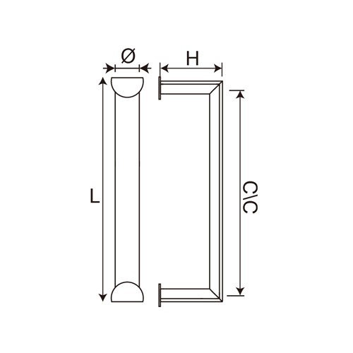 Rectangle Double Pull Handle (DH-861)