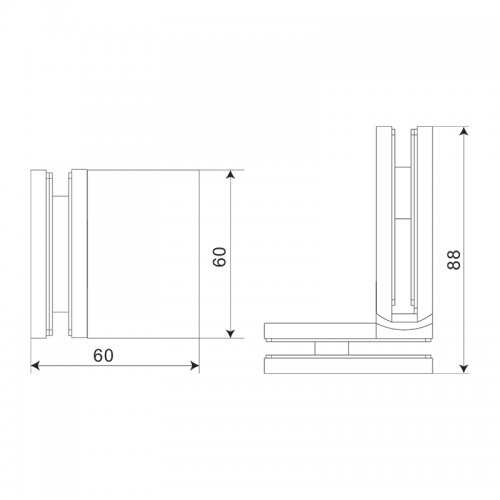 Glass to Glass 90° Shower Hinge (SHL-K)