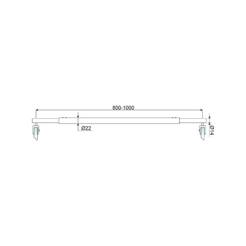 Round Glass to Glass Stabilizer Bar (SR-90)