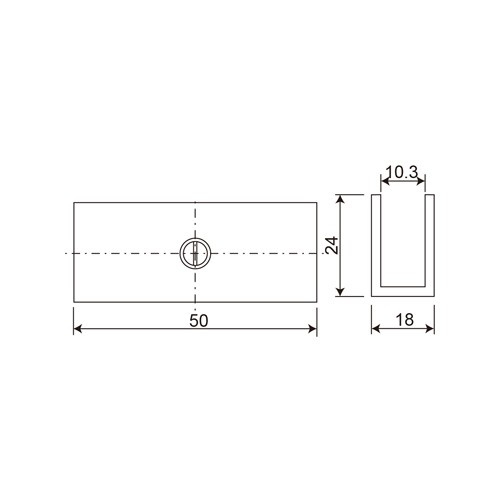 Brass Edge Rectangular Shelf Bracket