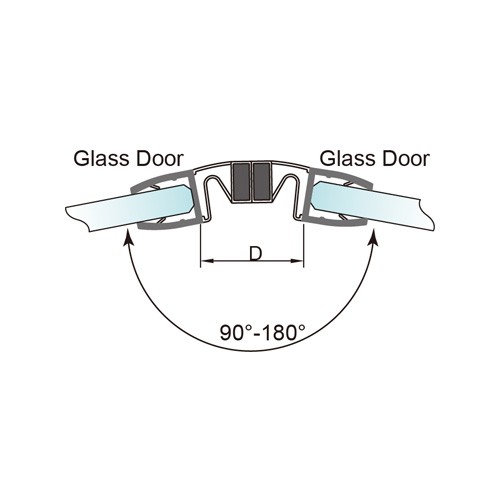 6-12mm Glass Door Magnetic PVC Seal - No Glue Required (PS-42M)