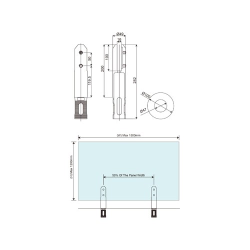 No Glass Cutout Long Cylinder Shape MINI Posts