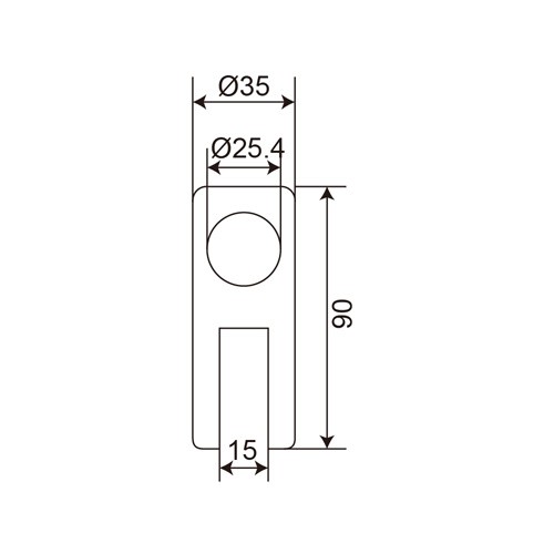 Bar to Glass Stainless Steel Centre Bracket (SC-2W)