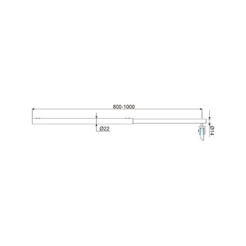 Round Glass to Wall Stabilizer Bar (SR-91)