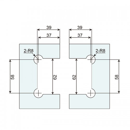Glass to Glass 90° Shower Hinge (SHL-A3-ST)