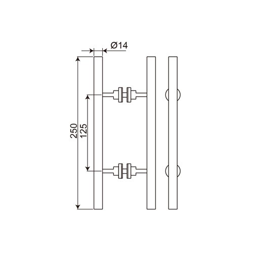 “H” Shape Cylinder Handle