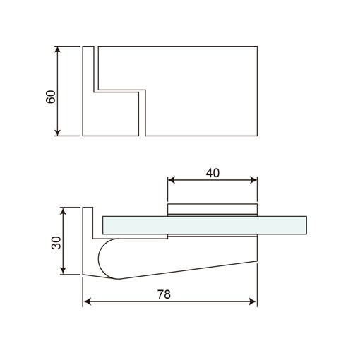 Wall Mount Back Plate Self Rising Shower Hinge