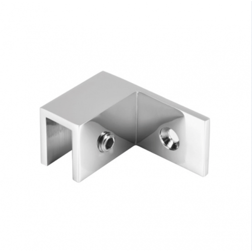 Brass Right Wall Mount Glass Shelf Clamp