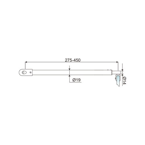 Round Glass to Wall Stabilizer Bar (SR-95)