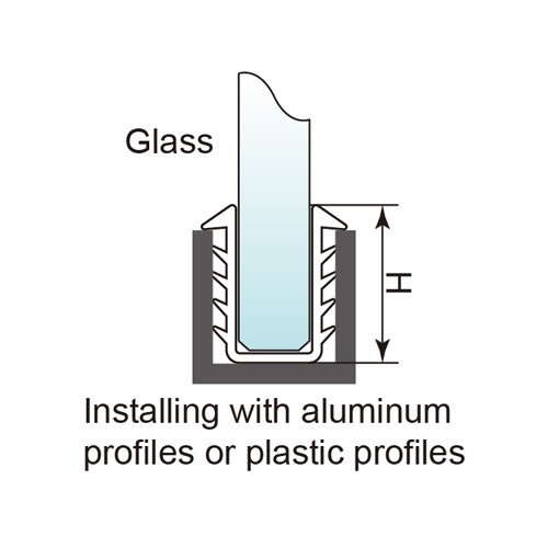 8-10mm Glass Door PVC Seal - No Glue Required (PS-15)