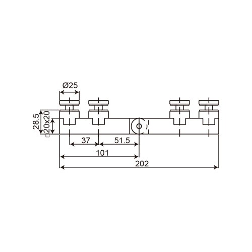 Stainless Steel Glass Door Hinge (OF-H-12)