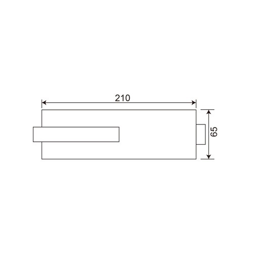 Glass to Wall Lever Lockset (LHL-060B)