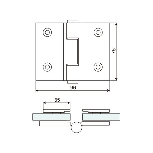 Glass to Glass Free Swinging Bifold Hinge with Cover (SH-S18)