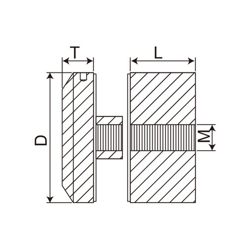 Stainless Steel Cylindrical Shape Glass Standoff (SFC-214)