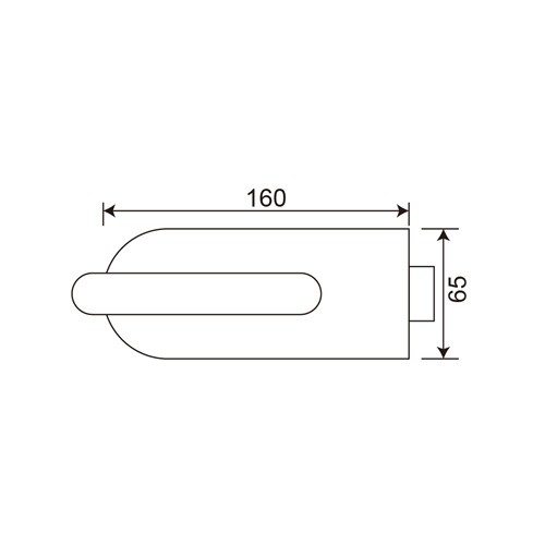 Glass to Wall Lever Lockset (LHL-050F)