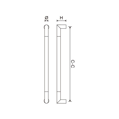 Cylinder Glass Door Pull Handle