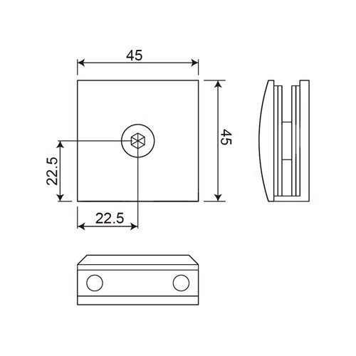 Wall Mount 90 Degree Fixed Bracket