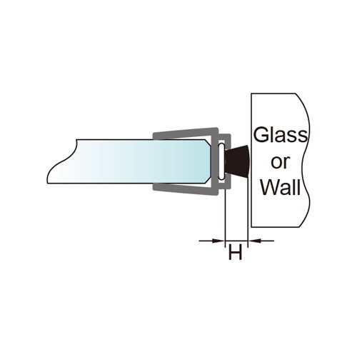 Glass Door PVC Seal with Brush - No Glue Required