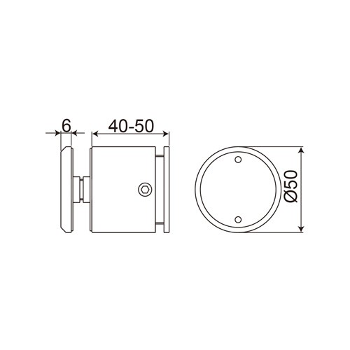 Stainless Steel Adjustable Cylindrical Shape Glass Standoff