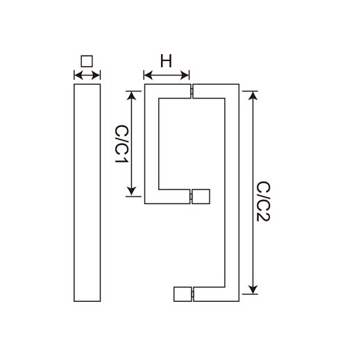 Rectangle Combination Pull Handle