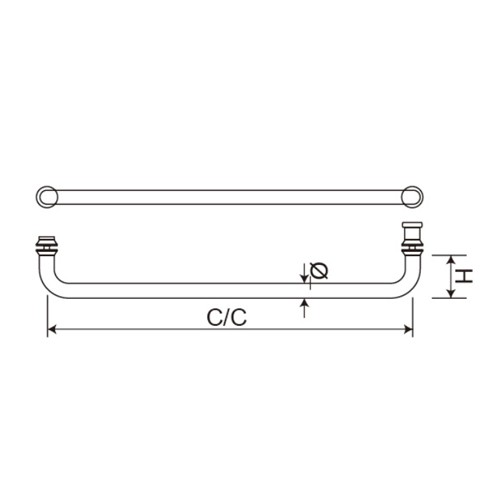 Round Corner SIngle-Sided Towel Bar (DH-800E)