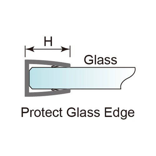 6-12mm Glass Door PVC Seal - No Glue Required (PS-17)