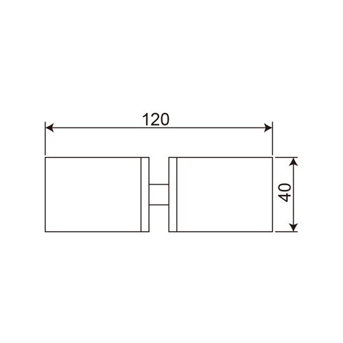 Zinc Alloy No Glass Cutout Glass to Glass Lock