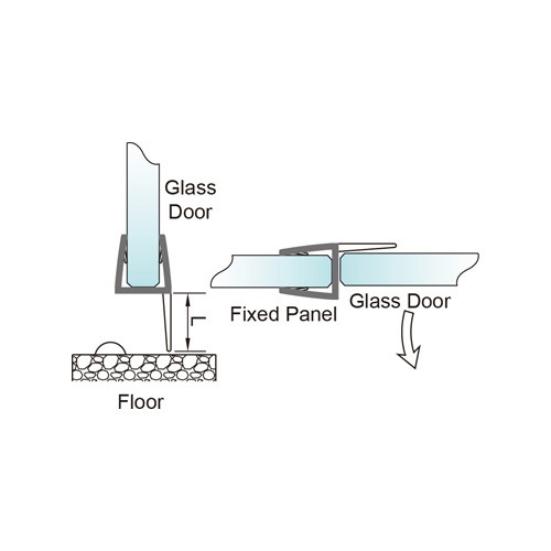 6-12mm Glass Door PVC Seal - No Glue Required (PS-6)