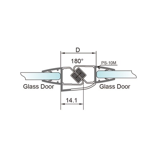8-10mm Glass Door Magnetic PVC Seal - No Glue Required (PS-30M)
