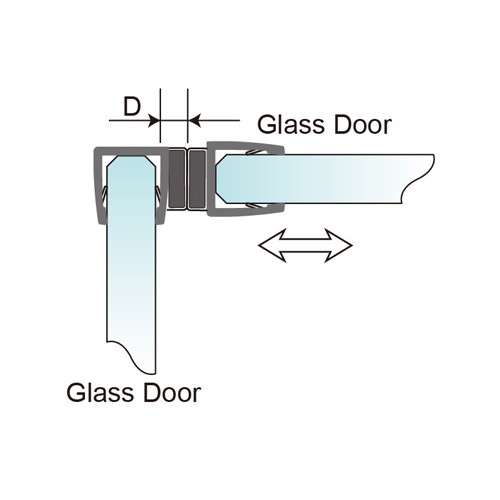 8-10mm Glass Door Magnetic PVC Seal - No Glue Required (PS-59M)