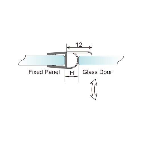 6-12mm Glass Door PVC Seal - No Glue Required (PS-11D)