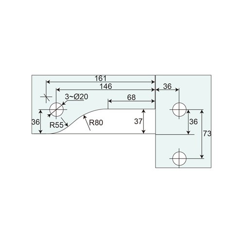 L Shape Pivot Patch Fitting (APF-007)