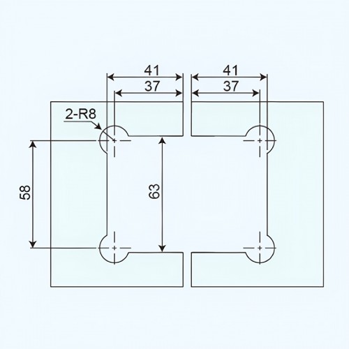 Glass to Glass 180° Shower Hinge (SH180-A-ADC)