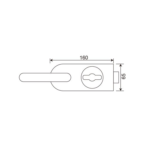 Glass to Wall Lever Lockset (LHL-050D)
