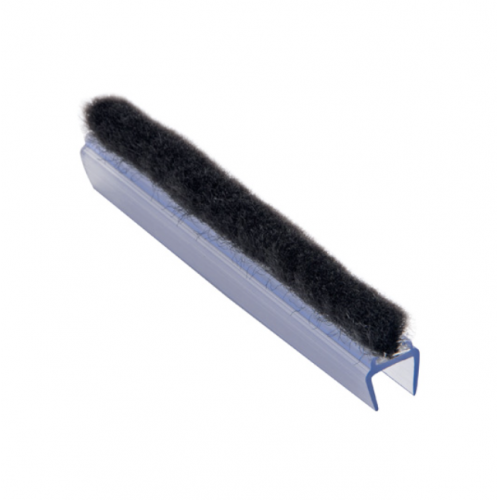 Glass Door PVC Seal with Brush - No Glue Required