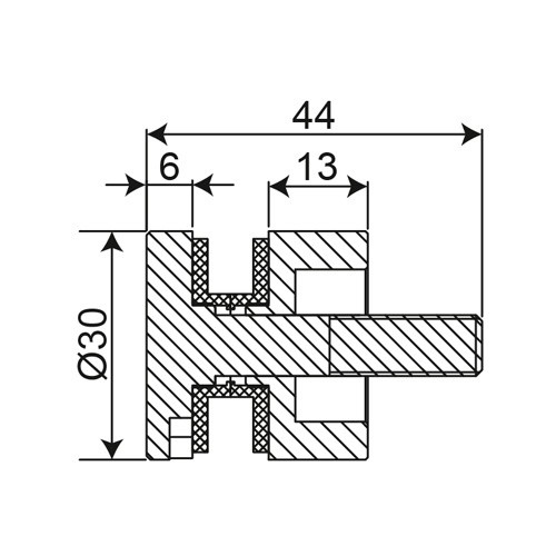 Stainless Steel Cylindrical Shape Glass Standoff (SFC-202)