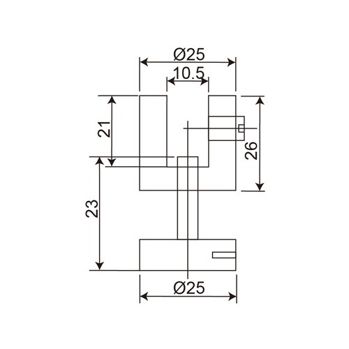 Brass Glass-mounted Shelf Bracket