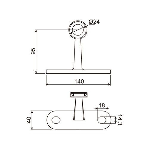 S210 Series 180 Degree 2 Arms Glass Spider Fittings
