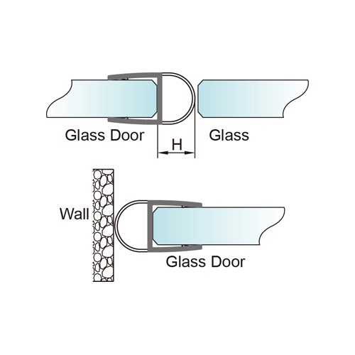 6-12mm Glass Door PVC Seal - No Glue Required (PS-11)