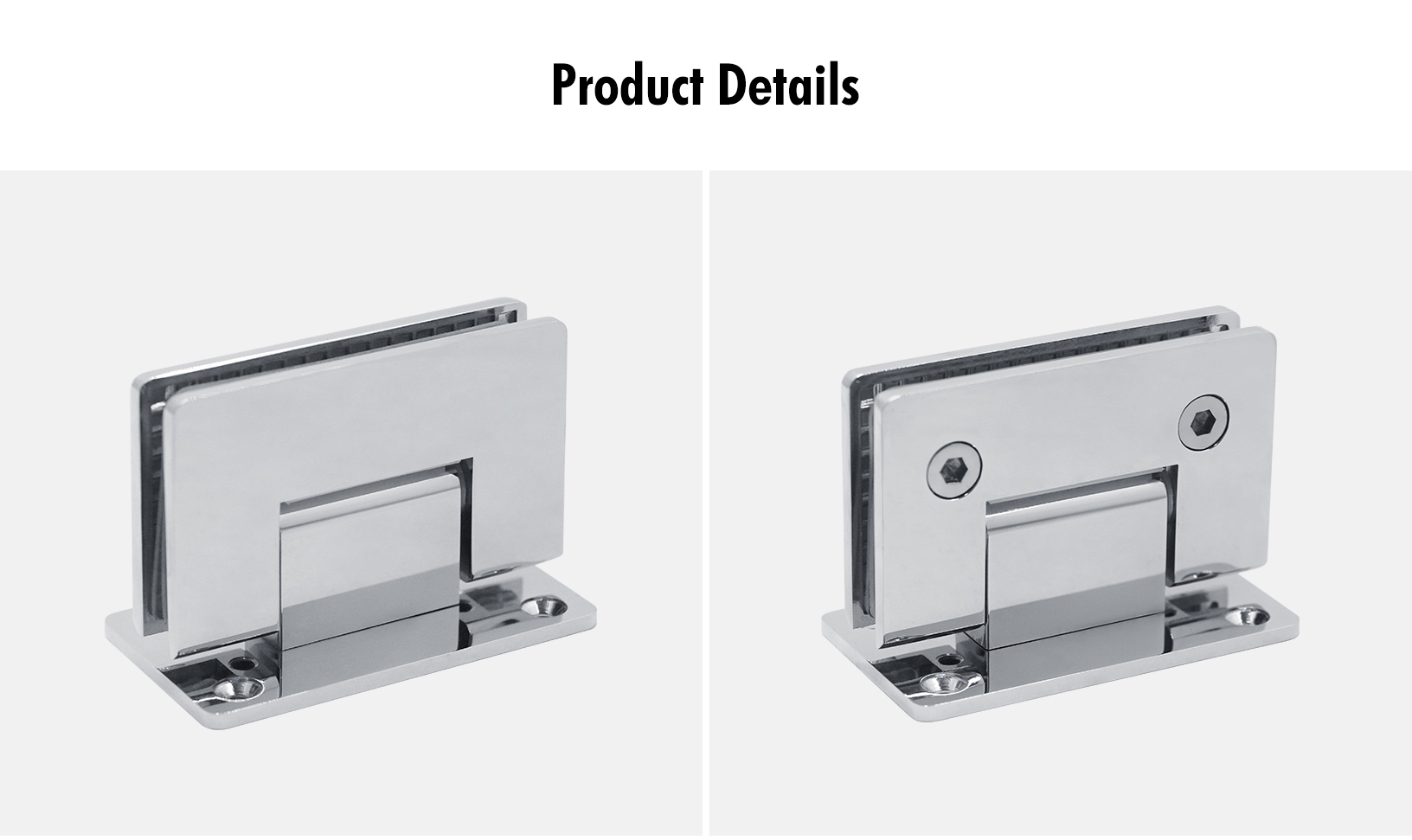 Glass to Wall T Shape 90° Shower Hinge (SHT-A-ST)
